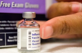 Vial of the flu vaccine