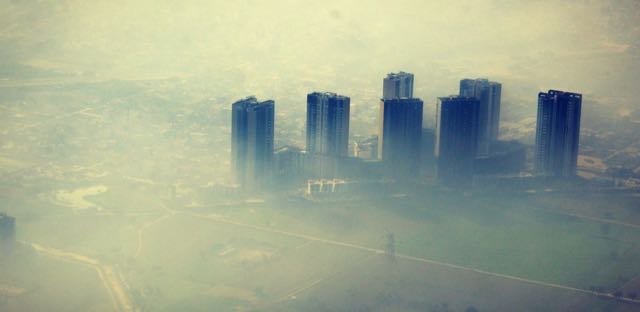 Polluted air over Dehli