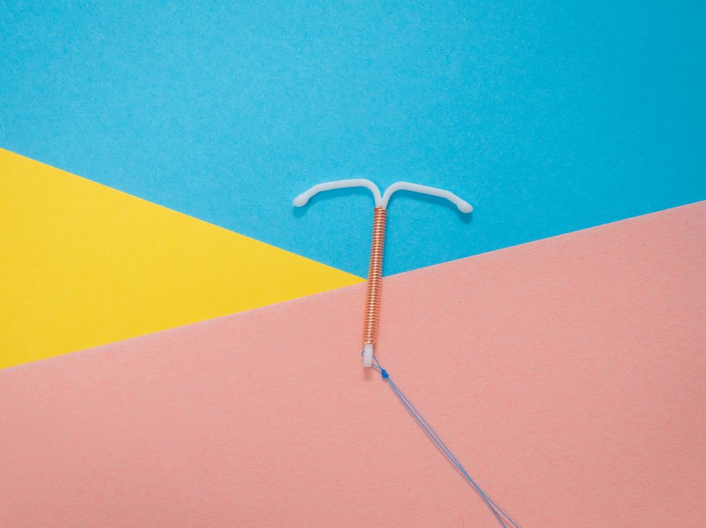Picture of an intrauterine device used for contraception