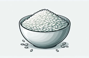 Illustration of a bowl of white rice